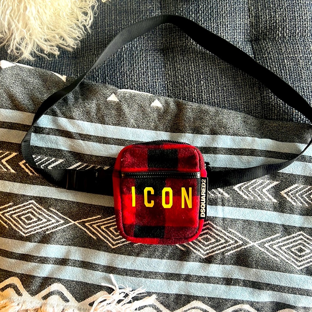 DSQUARED2 ICON plaid messenger/belt bag UNISEX
